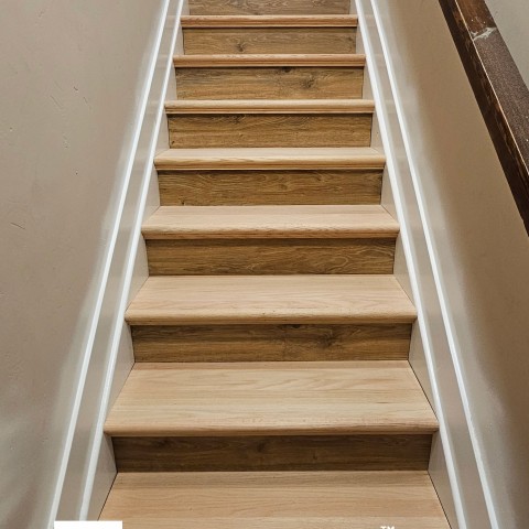 Project Wooden stairs basement project, carpet to solid wood, Elizabeth, Colorado ' image - ' 6