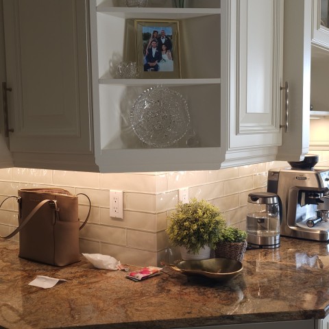 Project Kitchen backsplash glass tiles, Castle Pines, Colorado ' image - ' 5