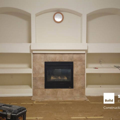 Project Living room renovation, flooring, rest area, dining area, fireplace, Castle Pines, Colorado ' image - ' 1