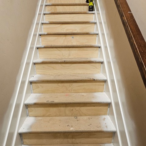 Project Wooden stairs basement project, carpet to solid wood, Elizabeth, Colorado ' image - ' 3