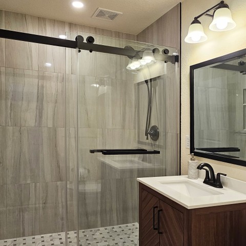 Project Half bath turned to full bath remodeling, Castle Pines, Colorado ' image - ' 1