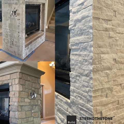 Project Fireplace stacks tone, Castle Pines, Colorado ' image - ' 2