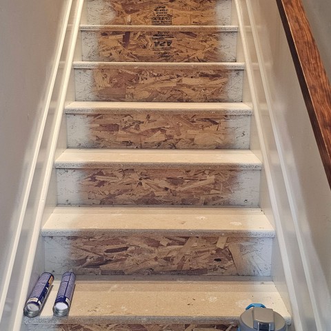 Project Wooden stairs basement project, carpet to solid wood, Elizabeth, Colorado ' image - ' 4