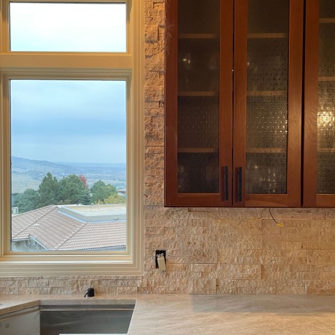 Project Stack stone full kitchen walls, Roxborough, Colorado ' image - ' 2