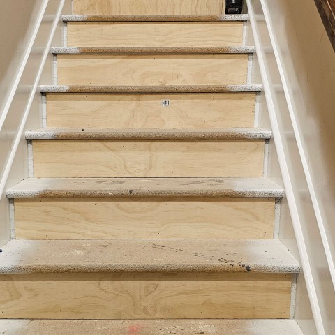 Project Wooden stairs basement project, carpet to solid wood, Elizabeth, Colorado ' image - ' 2